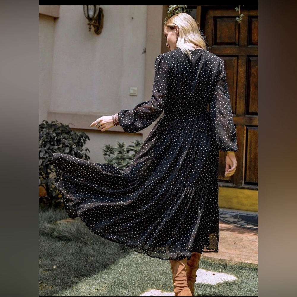 Floral Embroidered Long Sleeve Dress - Picture 12 of 12
